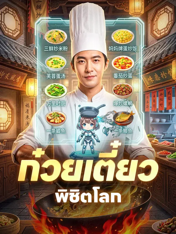 หนังสั้นจีน ก๋วยเตี๋ยวพิชิตโลก ซับไทย ดูฟรี - โรงหยก