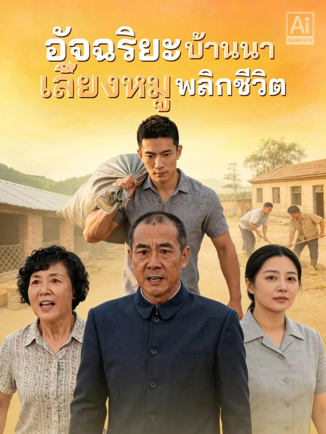 หนังสั้นจีน อัจฉริยะบ้านนาเลี้ยงหมูพลิกชีวิต พากย์ไทย ดูฟรี - โรงหยก